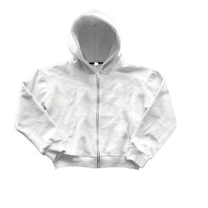 Wholesale Custom Men's New Stylish Thermal Hoodies with Full Face Zip and Oversized Hood Rhinestone Logo Design for Winter - Product Image 1