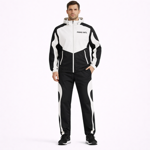 Chaqueta cortavientos transpirable, ligera, de secado rápido, para correr al aire libre, con capucha y cremallera, agradable al tacto, para entrenamiento de verano, para hombre. - Product Image 1