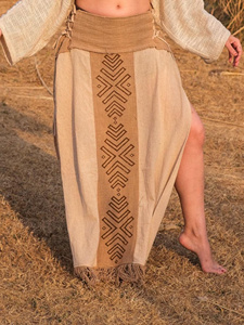 Falda Maxi de Panel para Mujer, Falda Boho de Algodón, Ropa Bohemia, Prenda para Festivales de Verano, Precio al por Mayor - Product Image 3