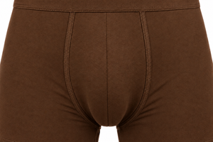 Caleçons boxeurs mi-hauts marron pour hommes, en tricot uni, confortables - Product Image 3