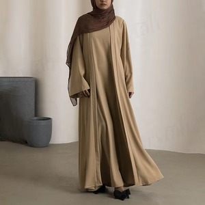 Good Quality All Season Wear <b>Women's</b> <b>Abaya</b> Flared Embroidered Long Sleeve Polyester Chiffon Georgette Abayas For <b>Women</b> - Product Image 3