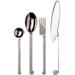 Juego de cubiertos de metal de diseño minimalista moderno para mesa de comedor de estilo escandinavo y decoración de interiores del hogar. - Product Image 6