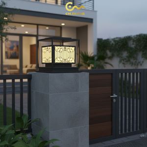 Lámpara de Pilar Decorativa para Exteriores, Material Inoxidable, 3500K Blanco Cálido, CA 220V, para Iluminación de Villas, Jardines, Hoteles y Resorts - Product Image 4