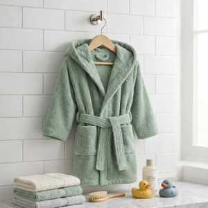 Albornoz con Capucha de Algodón Orgánico para Bebé, Toalla Suave Ecológica para Niños, Albornoz de Lujo Absorbente para Niños Pequeños, Set de Regalo para Baño - Product Image 4