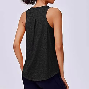 Vente en gros personnalisée de crop tops sexy pour femmes sans manches 100% polyester avec logo sur le devant, séchage rapide, respirant, pour la gym et les vêtements de sport - Product Image 5