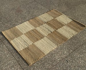 Indian Manufacturer Factory Handmade Flat Weave Anti Slip Reversible Jute Kilim Pet Friendly Rugs and <b>Mats</b> for Living Room - Product Image 1