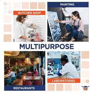 Batas de Laboratorio Desechables Azul Cielo para Adultos, Paquete de 50, Batas Médicas de Protección Personal (EPP) de 45 GSM, Batas de Laboratorio para Pintura con Puños y Cuello, Uniformes de Hospital - Product Image 5