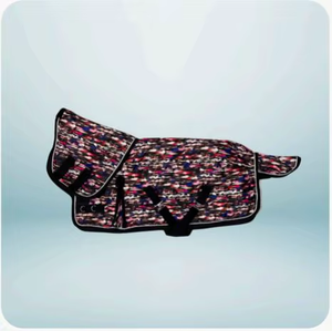 Couverture d'extérieur pour cheval en polaire anti-boulochage imprimée, durable, avec cache-cou, pour la protection en écurie et en extérieur - Product Image 3