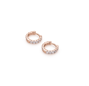 Pendientes de Oro Sólido 10K 14K 18K con Moissanita Certificada IGI, Color DEF, Claridad VS VVS, Tipo Hugger y Aro de Tenis, Venta al por Mayor - Product Image 2