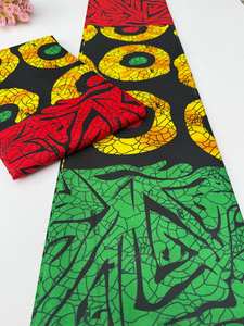 Tela africana estampada en cera multicolor brillante y tela de algodón Ankara para diseño de ropa tradicional y moderna - Product Image 2