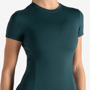 Fabricante de Camisetas Deportivas de Verano Personalizadas para Mujer, Camisetas de Manga Corta Ajustadas, con Mangas Acampanadas, Transpirables, Lisas - Product Image 3