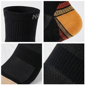 Crew <b>Socks</b> Geometric Pattern Blue Breathable <b>Running</b> <b>Socks</b> for Adults Spring Season - Product Image 4
