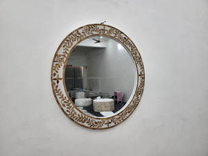 Best Quality Resin Wood Inlay Art Deco Handmade Wall <b>Mirror</b> <b>Frame</b> Home Decor - Product Image 6