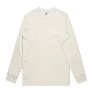 T-shirt à manches longues pour homme en coton premium, poids lourd 6,5 oz, col rond uni, décontracté, manches à revers, confortable, taille 2XL - Product Image 1