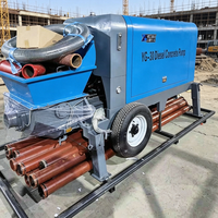 Petite pompe à béton diesel sur remorque 20m³/h haute pression avec moteur d'origine pour projets résidentiels, CE, prix usine