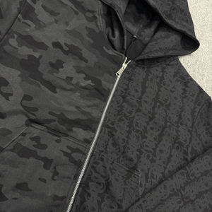 Sweat à capuche vintage ample pour homme, 500 g/m², 100 % coton, avec impression numérique intégrale et finition délavée premium. - Product Image 3