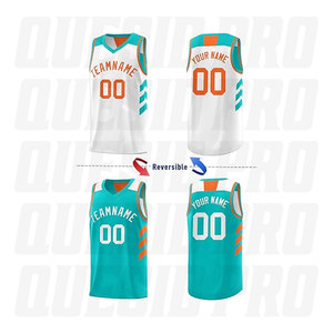 Uniformes de basket-ball unisexes, coupe athlétique, 100% polyester, séchage rapide, sans manches, noms et numéros d'équipe personnalisés, toutes saisons - Product Image 3