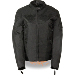 Chaqueta de Motociclista Clásica de Cuero y Textil para Mujer SAMROZ SPORTS - Uso Durante Todo el Año - Product Image 1