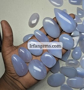 Calcedoine bleue naturelle de haute qualité, 100 % naturelle, taille ovale, pierres précieuses de 20 à 40 mm, tailles mixtes pour la fabrication de bijoux, évaluées par un tiers - Product Image 5