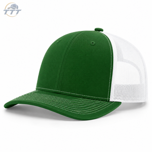 Gorra Trucker Personalizada de 6 Paneles Marrón y Blanca al por Mayor, Gorra Snapback de Malla con Logotipo Bordado en Blanco - Product Image 1