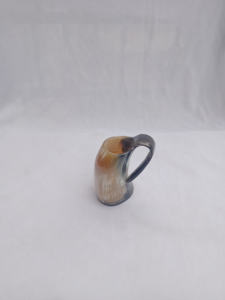 Ensemble de mini-tasses à bière en corne de buffle véritable, fabriqué par Authentic Real Water Buffalo Bubalus Bubalis, base en bois, idéal pour le miel, le vin, la bière, l'alcool - Product Image 3