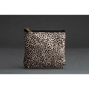 LW High Quality Animal Print Leather Headset Storage Bag New Arrival Custom Hair on <b>Coin</b> <b>Purse</b> Pouch with Zipper Closure Girls - Product Image 1