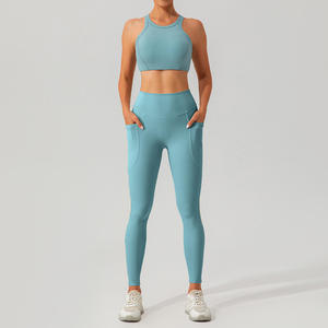 Leggings Deportivos de Cintura Media para Mujer, Sólidos, Largos, Transpirables, Elásticos, para Yoga, Gimnasio, Correr, Entrenamiento, Ropa Deportiva Personalizada al por Mayor - Product Image 6