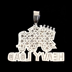 Pendentif Train à Charge Lourde en Moissanite Sertie, Argent 925 Plaqué Rhodium, Bijoux Hip Hop pour Hommes, Usage Quotidien - Product Image 6