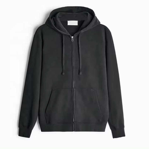 Wholesale Men's Zip Hoodies Long Sleeve Winter Regular Fit Breathable Eco-Friendly 450g Fleece 100% Cotton Full Zipper Hoodie - Product Image 1