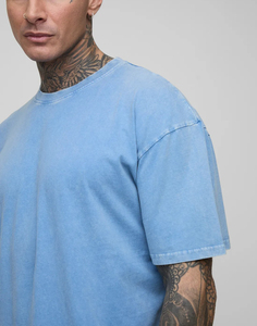 OEM/ODM 100% Cotton Acid Wash Men's Custom Digital Printing Logo Loose Fit Hip Hop Vintage Wash O-Neck Tee Custom Color 220g - Product Image 3