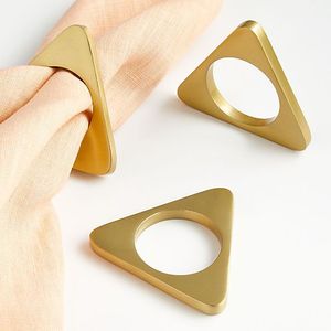 Golden Brass Napkin Rings Set of <b>8</b> Classic Ring Shape 4.5cm Wide Durable Table Decoration for Wedding - Product Image 1