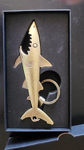 Handmade Brass Shark <b>Bottle</b> Opener Keychain Nautical <b>Ocean</b> Fish Beer <b>Bottle</b> Opener Gift Brass Handicraft Brass Bar tools opener - Product Image 3