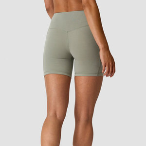 Vêtement de sport pour femme de haute qualité, vente en gros, dos en V, effet push-up fessier, compression, motif uni, poches latérales, coupe ajustée, extensible, tricoté - Product Image 2