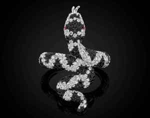 Most Selling 925 Sterling Silver Snake <b>Ring</b> <b>Iced</b> Out Hip Hop Style CZ Diamond Statement <b>Ring</b> Men Rapper Jewelry Gold Finish - Product Image 3