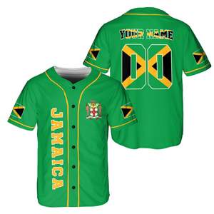 Nueva Camiseta de Béisbol Personalizada con la Bandera de Jamaica, Unisex para Adultos, Ropa Deportiva para Hombre - Product Image 5