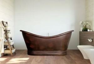Bañera Ovalada Moderna Independiente de Porcelana Esmaltada Negra, Duradera, para Adultos, Sin Tapa - Product Image 5