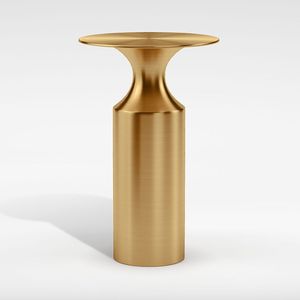 Mesa Auxiliar Decorativa de Metal con Aspecto Contemporáneo, Tapa Redonda y Patas Resistentes para Uso Diario - Product Image 2