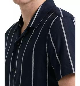 Camisa Camp de Manga Corta a Rayas para Hombre | Perry Ellis - Product Image 3
