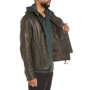 Chaqueta de Cuero para Hombre, Último Modelo, al por Mayor, Resistente al Viento, Chaqueta de Cuero para Hombre Más Vendida, Chaqueta de Cuero Impermeable para Hombre - Product Image 3
