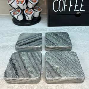 Sous-verre personnalisé en quartzite turquoise, support à boisson en pierre minimaliste, cadeau pour table basse - Product Image 4