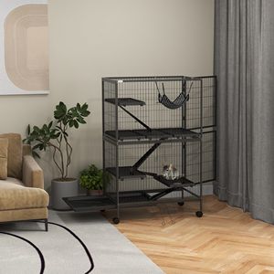 Gabbia per Animali Domestici di Piccola e Media Taglia in Stile Moderno per Allevamento, Uso Interno ed Esterno, in Acciaio, Vetro e Materiale PP con Motivo Animale - Product Image 6