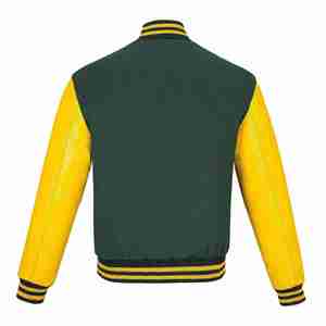 Nouvelle veste de baseball classique streetwear avec manches en cuir, hiver, grande taille, homme - Product Image 3