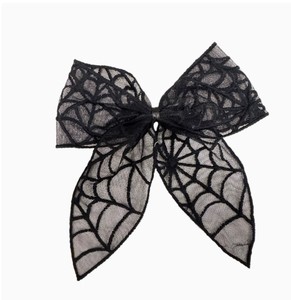 Pajarita de Telaraña para Decoración de Halloween, Accesorio Reutilizable para Fiestas, Diseño de Red Negra - Product Image 1
