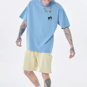 เสื้อยืดโอเวอร์ไซส์ทรงหลวม สไตล์สตรีทแวร์ ผ้าฝ้าย 100% พิมพ์โลโก้ตามสั่ง ระบายอากาศได้ดี เหมาะสำหรับกิจกรรมกลางแจ้ง สำหรับผู้ชาย - Product Image 5