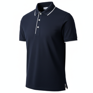 Camiseta Polo Negra al por Mayor para Hombre |   Bordado de Logotipo Personalizado Disponible |   Ropa Casual y de Uniforme de Punto Piqué - Product Image 4