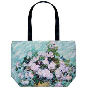 AU-01201 elegante prodotto promozionale "rose bianche" di Van Gogh Tote Bag Art - Product Image 1