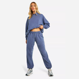 เสื้อสเวตเชิ้ตแขนยาวแฟชั่นลำลองแบบกำหนดเอง กางเกงขายาวสำหรับผู้หญิง เสื้อคลุมแบบสวม กางเกงสีพื้น สำหรับฤดูใบไม้ร่วงและฤดูหนาว - Product Image 1