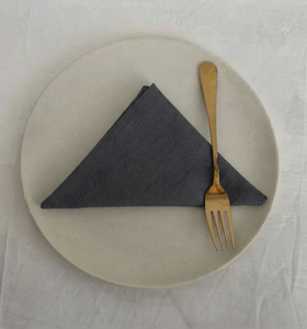 Dark Gray Classical Solid <b>Round</b> Hemstitch <b>Cloth</b> Napkin Reusable Linen Cotton Handmade Wedding Party Dining Home Decor - Product Image 2