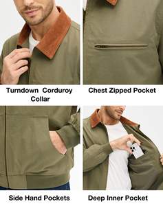 Blousons Bomber Personnalisés Unisexe Hiver Grande Taille Fermeture Éclair Tricoté Logo Brodé Designer Mode Streetwear Blousons à Capuche - Product Image 6