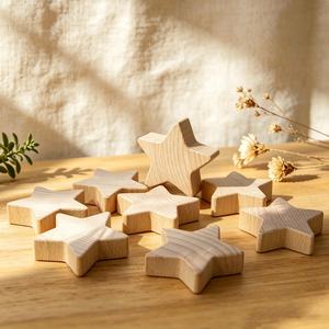 Décoration de table minimaliste en forme d'étoile en bois pour la maison, pour Noël et toutes les saisons - Product Image 4